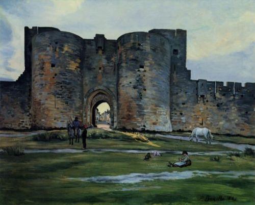 Frederic Bazille Queens Gate at Aigues-Mortes oil painting picture